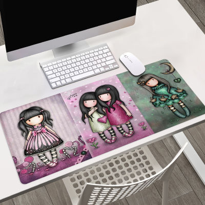 Mouse Pad Anime Santoro Gorjuss Gamer PC Desk Mat Gaming Accessories Mousepad Keyboard Office Carpet Mausepad Rubber Mouse Mats