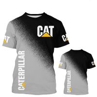 【Feb】 Summer Caterpillar T-Shirts CAT Excavator 3D Printed Streetwear Men Women Sports Fashion Oversized O-Neck T Shirt Kids Tees Tops