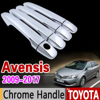 สำหรับ Toyota Avensis 2009 - 2017 Chrome Handle Cover Trim T270 2010 2011 2012 2013 2014 2015 2016อุปกรณ์เสริมสติกเกอร์รถจัดแต่งทรงผม