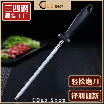 12in Diamond Sharpening Rod Knife Sharpening Steel, Honing Rod Stick,  Household Steel Home Knife Blade Sharpener, Fits all kinds of Knives