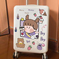 Korean-Style ins Luggage Sticker Waterproof Cartoon Cute Girl Suitcase Trolley Case Wall Decoration diy Stickers