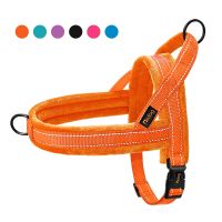 Winter Warm Soft Padded Dog Harness No Pull Dog Harness Vest Reflective Adjustable Pet Training Vest For Small Medium Large Dogs Collars