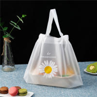 50pcs 30x20x10cm Baking Toast Bread Cake Packaging Translucent Drawstring Plastic Takeaway Food Portable Packing Bags
