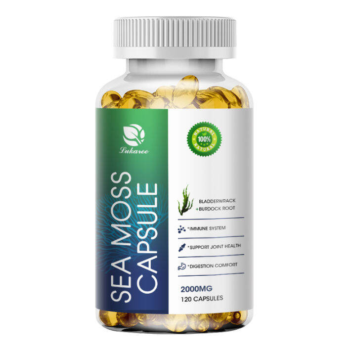 Organic Sea Moss Capsules 2000mg for Skin Hair Joint Health Support ...