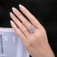 JewelryPalace New Arrival Luxury Umbrella Natural Amethyst 925 Sterling Silver Cocktail Ring for Woman Fashion Fine Jewelry Gift