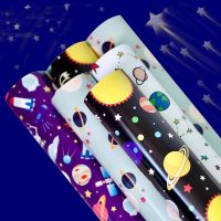 1PC 70x50cm Personality Universe Planet Space Pattern Gift Wrapping Paper For Children Birthday Decoration Supplies Fishing Reels