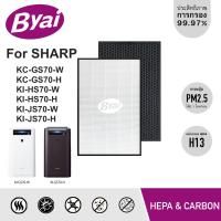 โปรโมชั่น แผ่นกรอง HEPA filter H13 สำหรับเครื่องฟอก Sharp KC-GS70-W, KI-HS70-W, KI-JS70-W, KC-E70-W แทนแผ่นกรอง FZ-D70HFE ราคาถูก พร้อมส่งทันที ฟอกอากาศ PM2.5  เครื่องฟอกอากาศ แผ่นกรองอากาศ