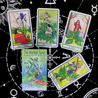 New The Herbal Tarot Cards Prophecy Divination Deck English Version Entertainment Board Game 78 sheetsbox