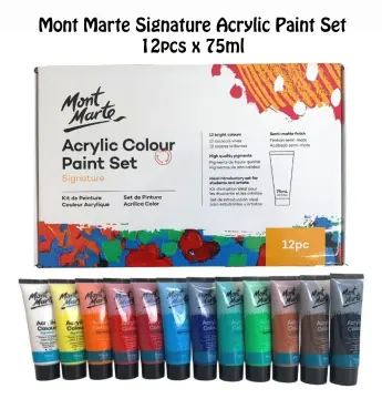 Mont Marte Signature Acrylic Paint Set of Primary Colors 6pc x