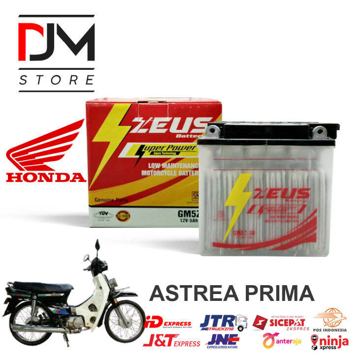 Aki Basah Motor Honda Astrea Prima Grand Impressa Legenda Accu MF GM5Z