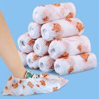 50pcs Disposable Shoe Cover Dustproof Non-slip Dhoe Cover Children Students Adult Non-woven Household Foot Cover Shoes Accessories