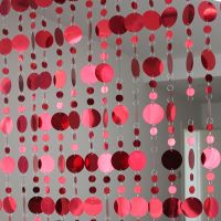 DIY handmade red sequin curtains festive party supplies wedding scene layout Christmas tree decoration ornaments