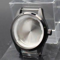 40mm Black 316L Stainless Steel Mens Watch Cases Accessory Parts 100m Waterproof For Seiko NH35 NH36 Movement Fit 20mm Strap