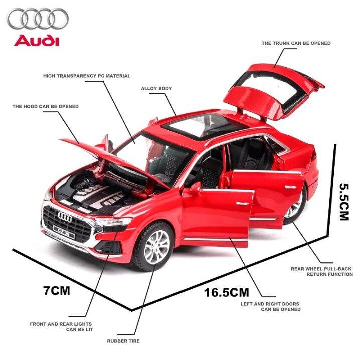 ใหม่132ออดี้-q8-suv-ล้อแม็กรถยนต์รุ่นหรูหรา-d-iecast-ของเล่นยานพาหนะจำลองสูงโลหะคอลเลกชันรถรุ่นของเล่นสำหรับของขวัญเด็ก