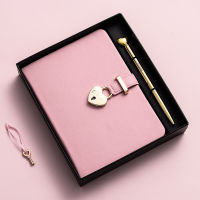 Secret Notebook Ruled Journal Lined Diary With Lock Creative Gift Heart Lock