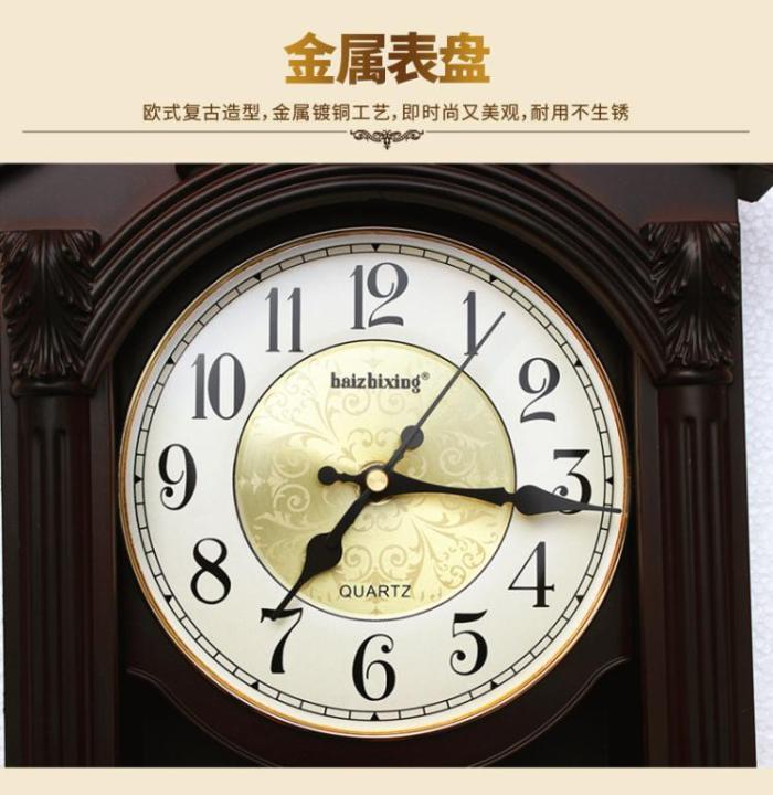 นาฬิกาแขวนสไตล์จีนย้อนยุคแบบโบราณนาฬิกาลูกตุ้มเสียงนาฬิกาเหมาะสำหรับห้องนั่งเล่น-ห้องรับประทานอาหาร-ห้องนอน-ห้องครัว