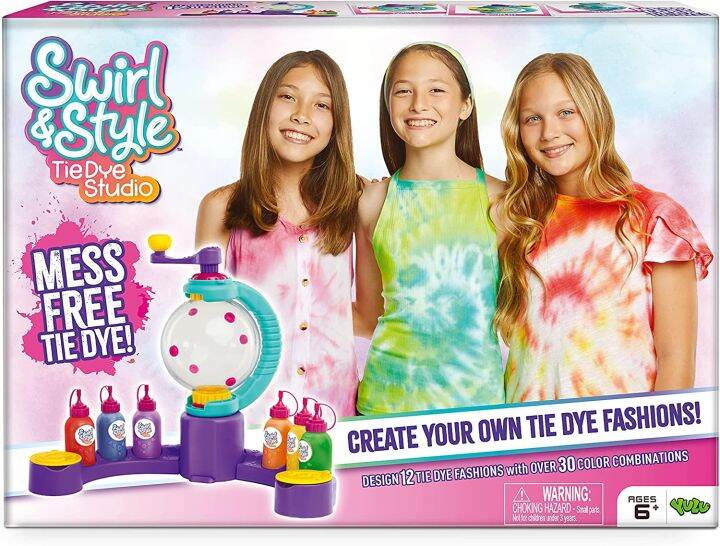 ชุดทำเสื้อมัดย้อม-swirl-and-style-tie-dye-studio-mess-free-tie-dye-creations-diy-patterns-easy-instructions-ราคา-990-บาท