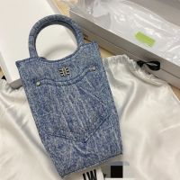 2023 jw peiˉNew Vase Bag MINI TOTE Niche Design Vintage Denim Cross Body &amp; Shoulder Bags Tote Bag