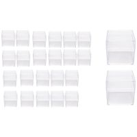 24 Pcs Square Transparent Plastic Packing Box Candy Box Jewelry Box Party Gift Birthday Gift Box