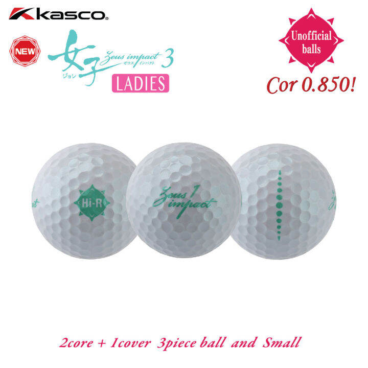 kasco-zeus-impact-3-ladies-hicor-golf-ball-1dz-ลูกกอล์ฟผู้หญิง-zeus-impact-3-ตีไกล-เพิ่มระยะ-ผิดกฎ-1โหล