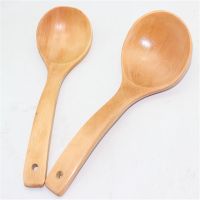 ▲✢ Wooden Spoon Large Soup Spoon high qualityWood Dinner Cutlery Spoon Tablespoon Kitchen Ladle Wooden Cooking Utensils Tableware