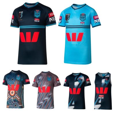 BLUES 2023 shirt jerseys cloth [hot]rugby ORIGIN OF NSW Clash fishing rugby jersey NSW vest Indigenous home Australia Blues STATE