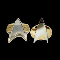 【CC】 Movie TNG DS-9 COSplay Starfleet Brooch Badge Communicator Pin Prop