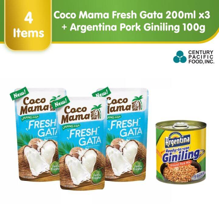 Coco Mama 200mL x3 + 1 Argentina Pork Giniling 100g Lazada PH