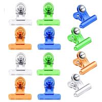 30pcs Decorative Colored Pushpins Clamp-shaped Clear Binder Clip-like Thumb Tacks Set for Displaying File Photo Poster Paper Clips Pins Tacks