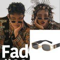 （A VOGUE）◘™♀ Kacamata Hitam Korean Ulzzang Gaya Wanita Rectangle Shades Retro KACA MATA HipHop Sunglasses GD