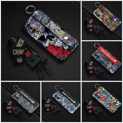 cartoon Soft Case Phone Case For Xiaomi Redmi K40 Gaming Edition/POCO F3 GT Graffiti Lanyard Kickstand Fashion Design