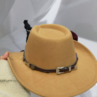 Cowboy Hat Panama Hats for Women Fedoras Accessories Cow Leather Belt Vintage Jazz Coffee Winter Women Hat 2021 Chapeau Femme