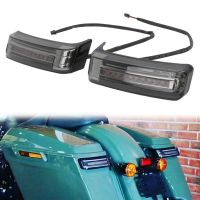 Lampu Belakang Motor Tas Sadel LED Bagasi Lampu Belakang Untuk Harley Touring Street Glide Road King CVO 1997-2022 Aksesori