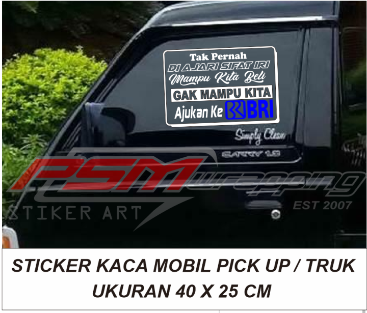 Cutting Sticker Stiker Mobil Variasi Kaca Bodi Samping Kata Kata Truk