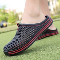 2022 Men Shoes Beach Mens Slippers Hollow out Couple Sandal Flip Flops Non-slide Male