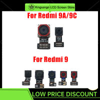 Kingsange กล้องหน้าและหลังของแท้สำหรับ Redmi 9 9A 9C หลังส่วนหน้าเซลฟี่โมดูลกล้องชิ้นงอสำหรับเปลี่ยนอะไหล่สำหรับกล้องมองหลังพร้อมเครื่องมือ