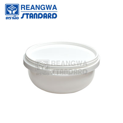 REANGWA STANDARD กล่องไอศครีม เซฟตี้ซีล ทรงกลม 550 ml. กล่องแข่เย็น ตัวขาว+ฝาขาว (แพ็ค 20 ใบ) RW 1674PPC