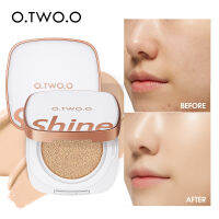 Otwoo แอร์คุชชั่นแต่งหน้ารองพื้นแบบบีบีครีมคอนซีลเลอร์ติดทนนานน้ำหนักเบาไร้ริ้วรอยเมคอัพละเอียดอ่อนให้ความชุ่มชื้นรองพื้นสำหรับผิวแบบแห้ง