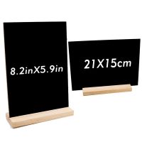 【YD】 Chalkboard Sign Single-Sided Erasable Message Board Blackboard Desktop Small with Bases for Decoration