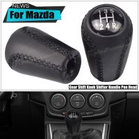 Leather 5/6-Speed Gear Shift Knob for MAZDA 3 BK BL 5 CR CW 6 II GH CX-7 ER MX-5 NC III 23 MT Leather Shifter Lever Arm Headball