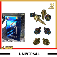 Honda Yamaha Rs150 V1 V2 Y15zr V1 V2 Lc135 V1-V7 Sym 185 125แผ่นสกรู Monoshock 2 Pcs Rainbow Gold