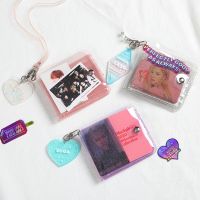 Mini Jelly Laser Photo Album Bag Student Star-chasing Girl Campus Transparent Hanging Neck Card Sleeve Portable Card Holder