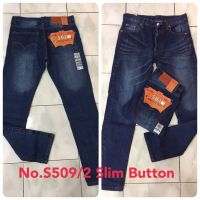 jeans กางเกงขายาว กางเกงยีนส์ขายาว ผู้ชาย เดฟ ผ้าไม่ยืด กระดุม Size 28-34 LIVE STEP- S506-s509