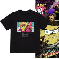 【แฟชั่นแขนสั้นผ้าฝ้าย】 【HOT】เสื้อยืดราคาถูกสุดๆคุณภาพสูงล้อเลียน SpongeBob ชื่อร่วม JOJO s bizarre adventure เปล่าแถบ Jotaro Killer Queen Cotton Sh100%cotton