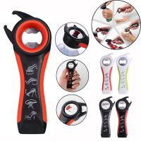 ▧ Multi-function 5 In 1 Bottle Opener Stainless Steel Ring Plastic Can Jar Opener Soda Water Beer Can Opener Kitchen Tools