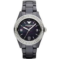 นาฬิกาข้อมือผู้หญิง ARMANI Black Ceramic Bracelet Ladies Watch AR1468