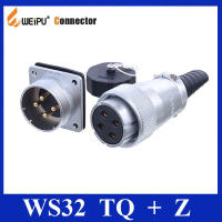 Original Weipu Connector WS32 TQ Z 4 6 8 10 10B 11 12 13 19 Pin หญิง TQ แขนปลั๊กชาย Z สแควร์หน้าแปลนแผงซ็อกเก็ต