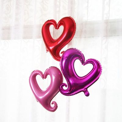 1PC 18-inch Love Flower Hollow Heart Shape Foil Balloons valentines day Wedding Birthday Party Celebration Decoration Balloon Balloons