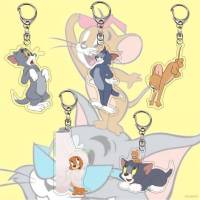 พวงกุญแจจี้อะคริลิค Tom And Jerry Anime สําหรับห้อยกระเป๋าของขวัญ