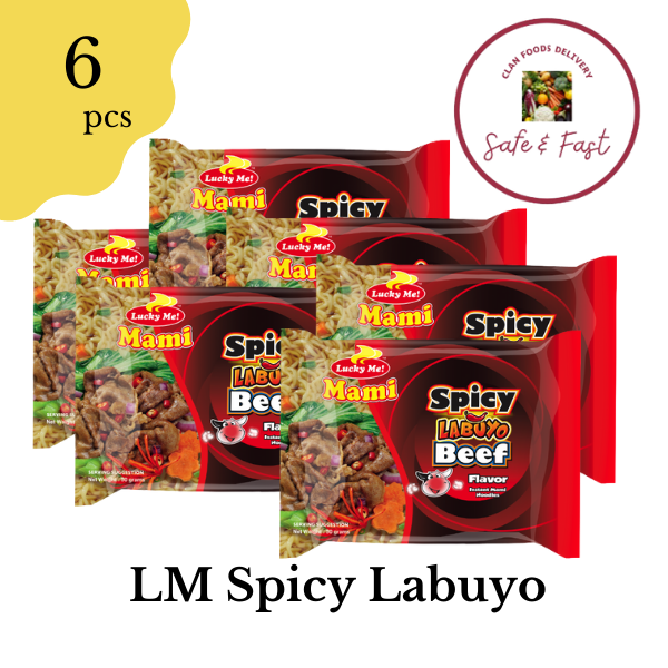 089 Lucky Me Instant Noodles Spicy Labuyo Beef Flavor 6pcs 55g Lazada Ph